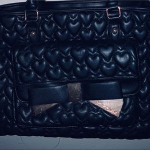 LIKE NEW Betsey Johnson black quilted purse